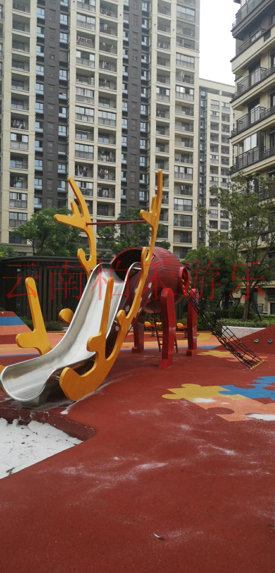不锈钢麋鹿滑梯